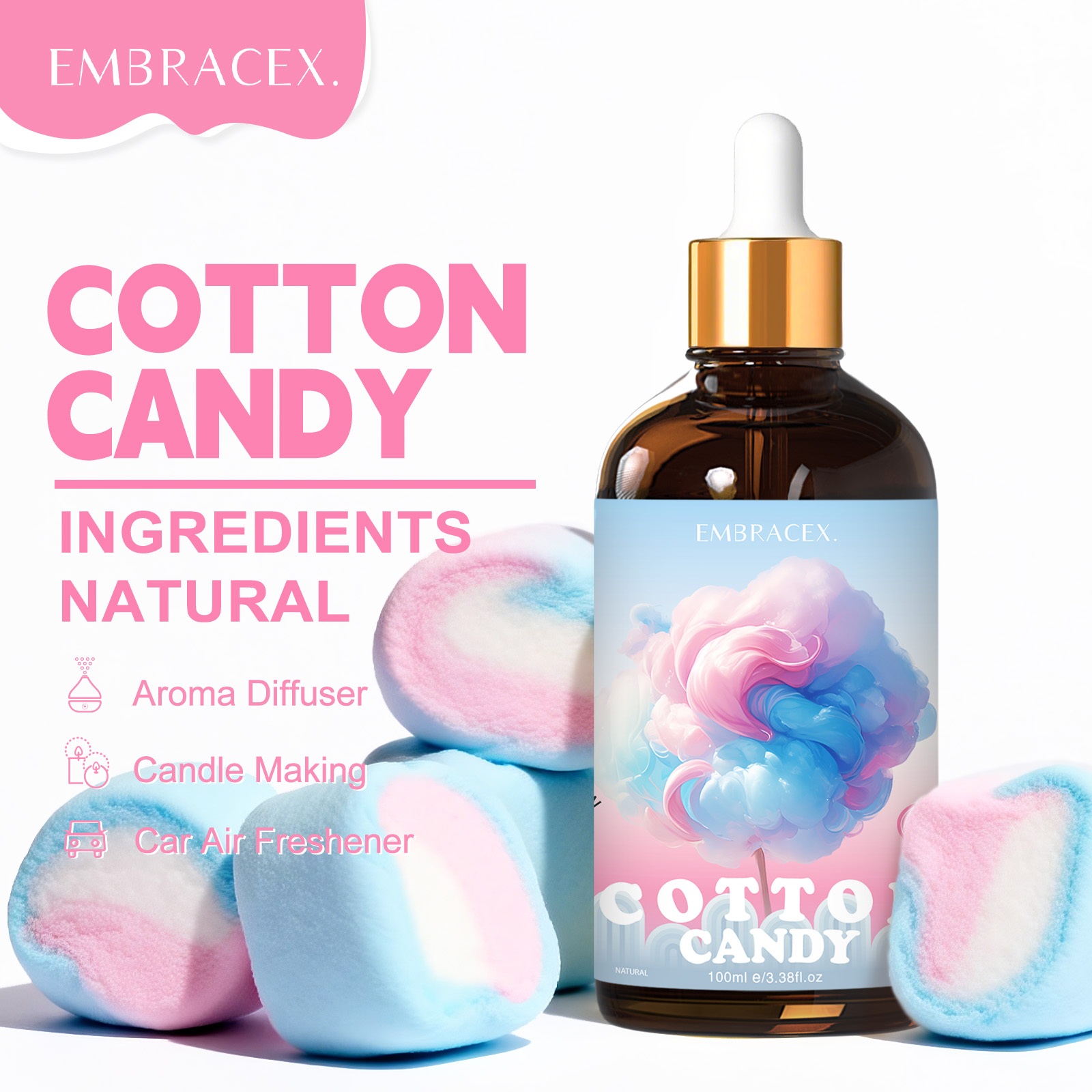 Home Fragrance Gift - زيت عطري برائحة حلوى القطن 100