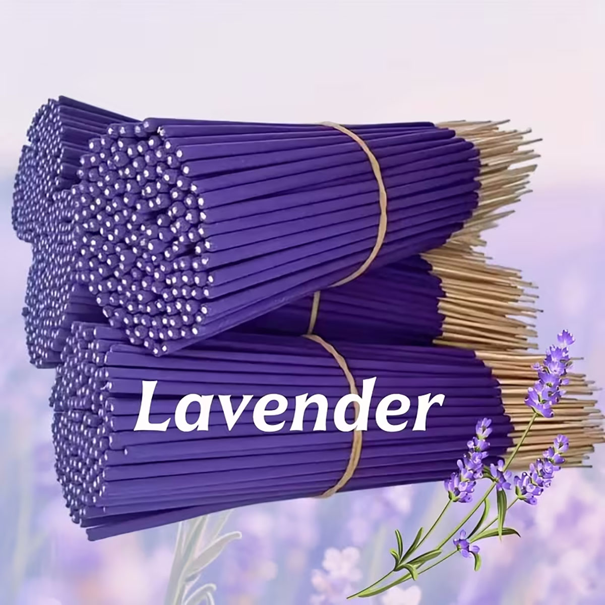 Home Fragrance Non Toxic - أعواد بخور اللافندر الفاخرة للعلاج بالروائح